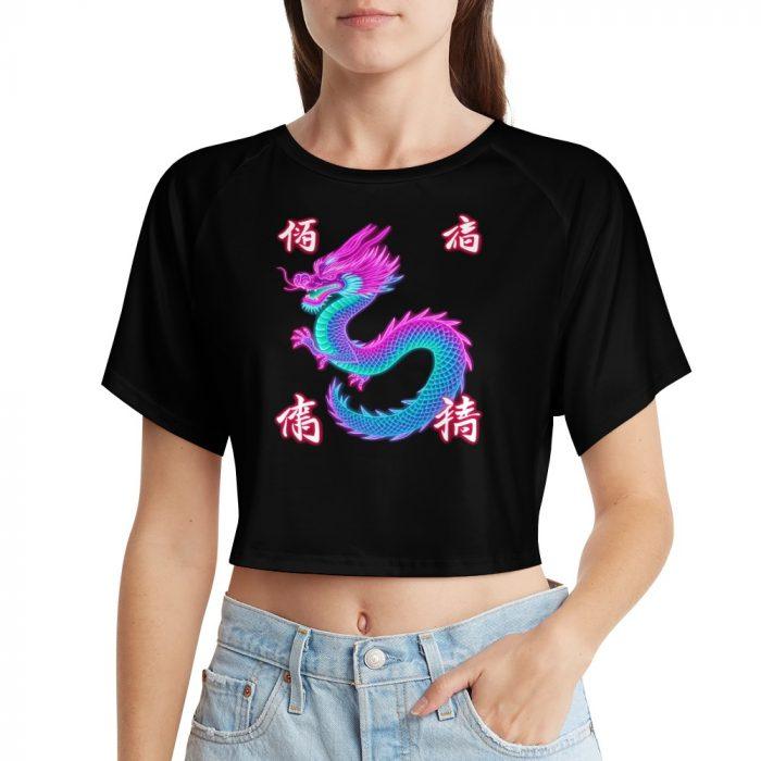 Neon Drift Dragon Crop – Tokyo Street Style Tee - Image 10