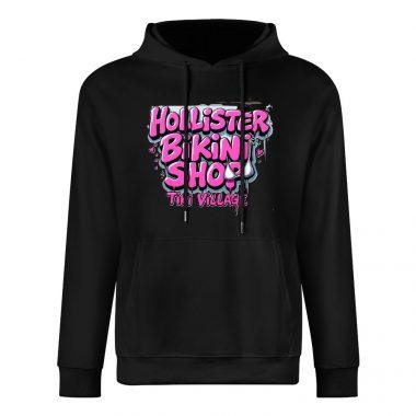 Hollister Bikini Shop Hoodie – Tiki Village Pink Graffiti Sweatshirt