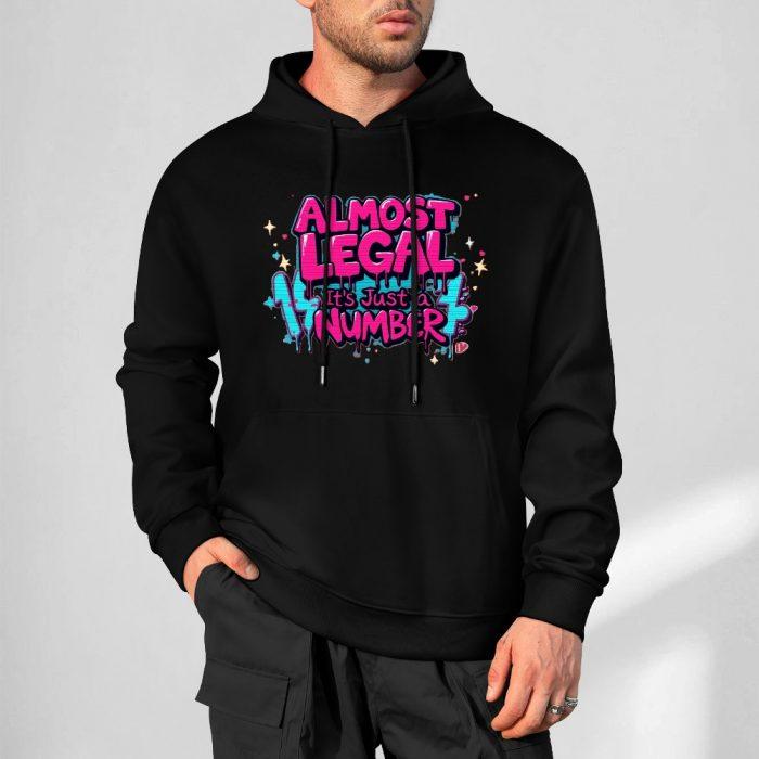 Almost Legal, It’s Just a Number – Graffiti Hoodie - Image 5