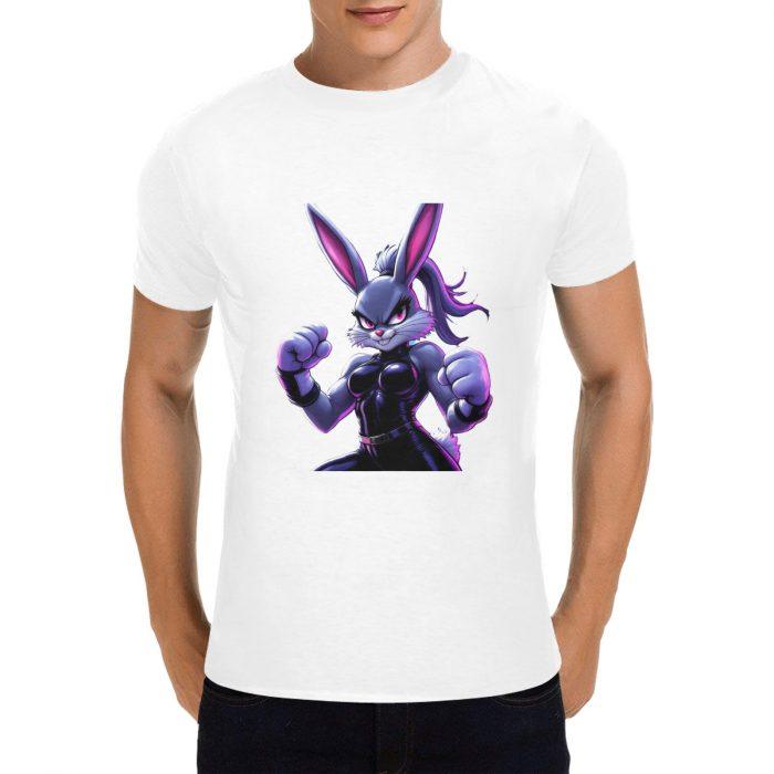 Shadow Bunny – Streetfighter Glow-Up Graphic T-Shirt（Made in USA，Ships to USA Only）
