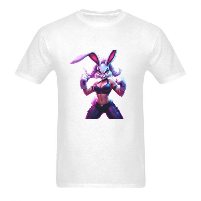 Flex Bunny – Buff Babe Street Fighter Graphic T-Shirt（Made in USA，Ships to USA Only） - Image 3