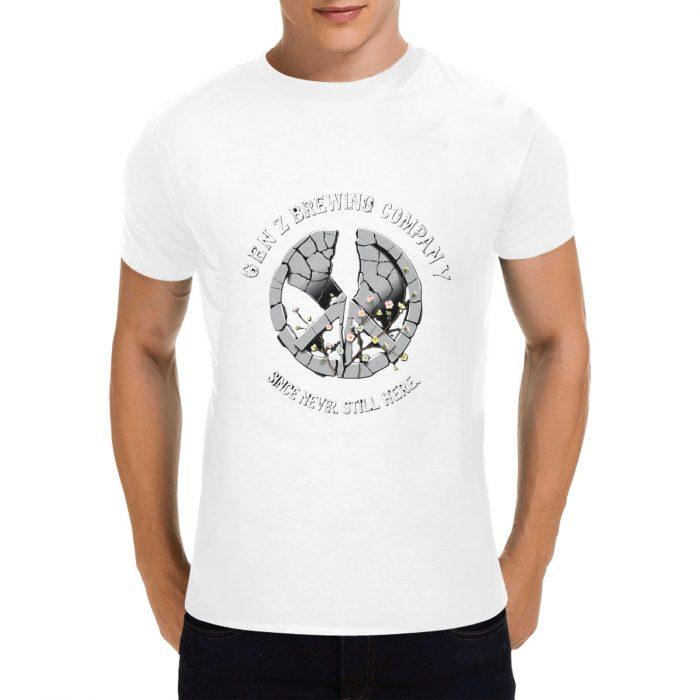 Gen Z Brewing Company – “She’s Still Real” Cracked Peace Graphic T-Shirt （Made in USA，Ships to USA Only） - Image 5