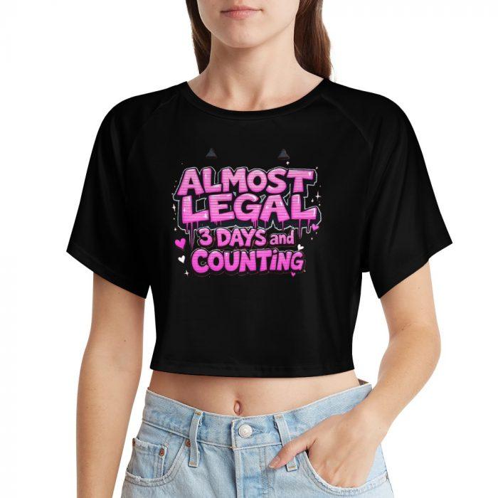 Almost Legal Countdown Crop – Graffiti Pink 3 Days Tee - Image 10