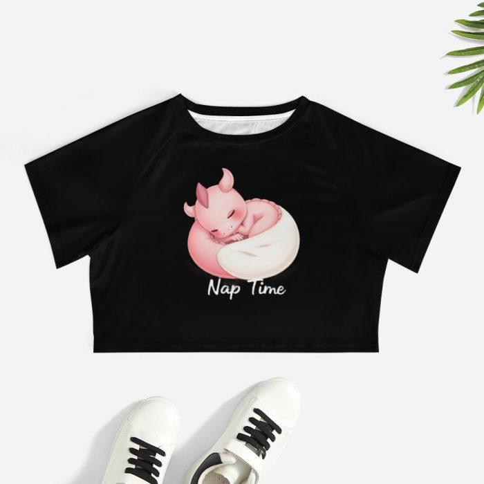 Sleepy Baby Dragon Crop – Kawaii Cozy Fantasy Tee - Image 7