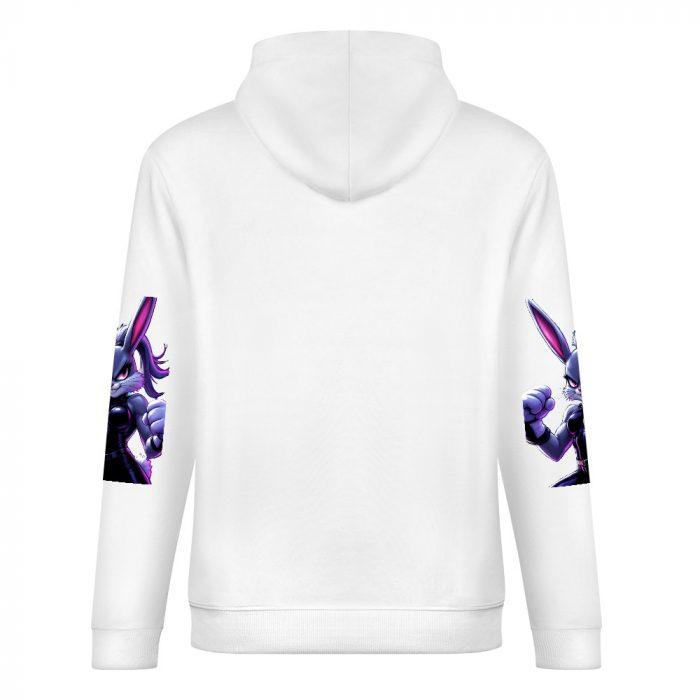 Bad Bunny Hoodie – White Hoodie with Bold Purple Street Bunny Graphic - Image 6