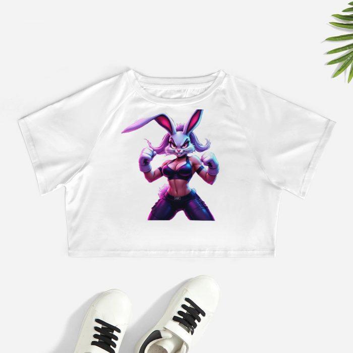 Power Stance Bunny Crop Top – Barbed Halo Collection - Image 2
