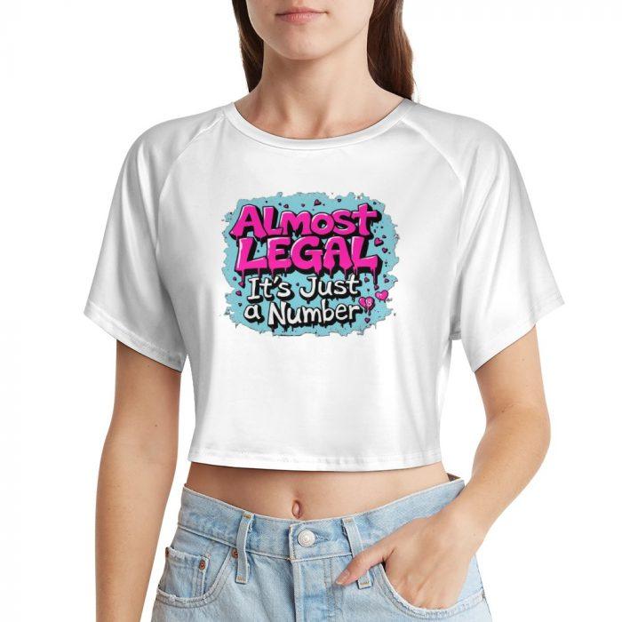 Almost Legal Crop – It’s Just a Number Graffiti Tee - Image 5