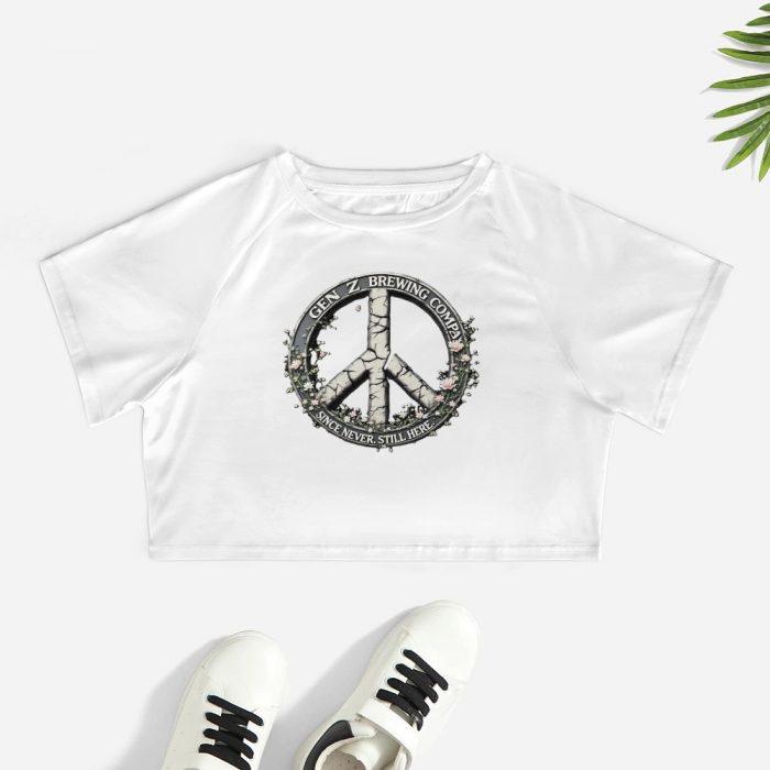 Gun Z Brewing Co. Crop – Peace Sign Survival Tee - Image 2