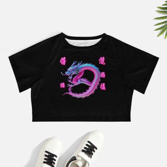 🐉Electric Neon Dragon Crop Top – Tokyo’s Red Light District - Image 7