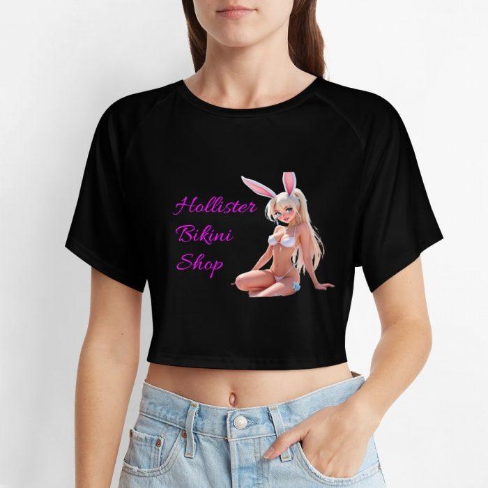 Hollister Bikini Shop Bunny Crop – Flirty White Tee - Image 6