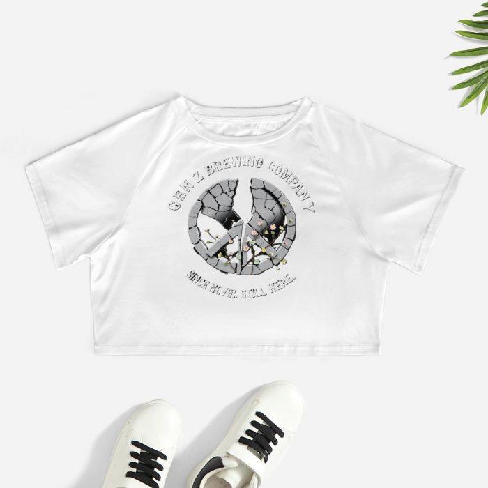 🍻Gen Z Brewing Co. – We’re Still Here Crop Top – Barbed Halo Collection - Image 2