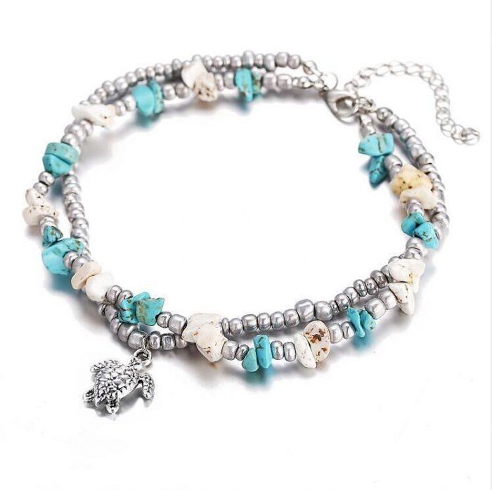 Simplicity Anklets Green Blue Color Star Fish Anklet Women Beach Foot Jewelry Leg Chain Ankle Bracelets Foot Accessory - Image 8